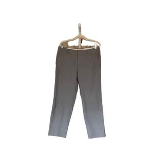 Banana Republic Women Sloan Pinstripe Cropped Pants 8 Gray Office Career Classic